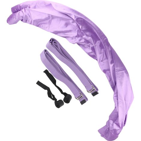 Sangle aérienne élastique résistante, pliable, pour étirer les jambes et améliorer la flexibilité. Violet, taille unique.