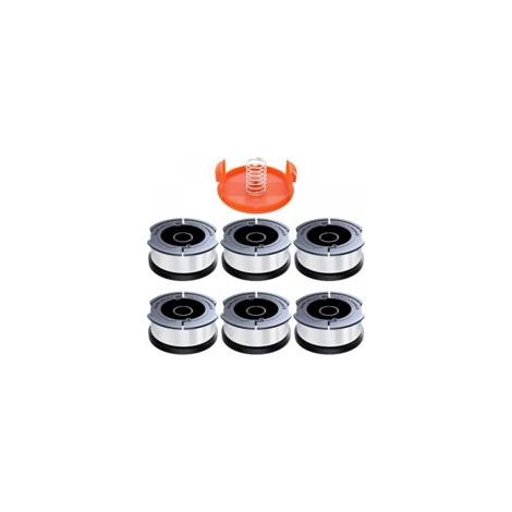 Cyslmuk – Pack de 6 bobines de fil coupe-bordure 1,65mm – 9m nylon polyamide – Système d'alimentation automatique – Compatible Black et Decker