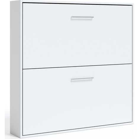 Lit escamotable superposé 80x190 Sophia-Encadrement Blanc-Façade Blanche (1/5)