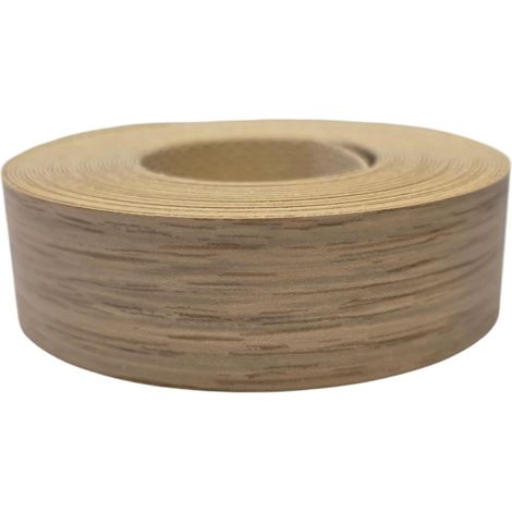 Bande de chant thermocollante 21mm x 5m épaisseur 0,50mm Mélaminé Facile à Appliquer Bricolage Étagère Meuble Panneau Bois Durable, Chêne Vicenza (1/3)