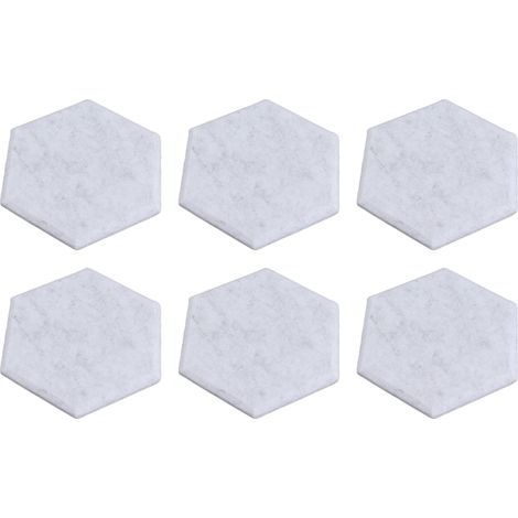 Lot de 12 panneaux acoustiques hexagonaux haute densité, insonorisants et biseautés, 14 x 12 x 7 cm, gris argenté (1/5)