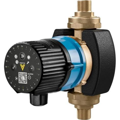 Vortex Pompa BWO 155 V 3/4'' Z con timer, valvola di ritegno, rubinetto di intercettazione, guscio isolante, set di raccordi, motore a sfera ECM con regolazione del numero di giri, 433-111-032