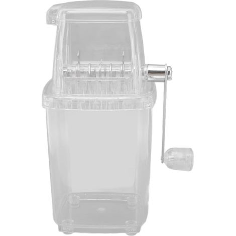 Broyeur à glace, broyeur à glace manuel avec boîtier transparent et lames en acier inoxydable, robuste et durable pour glace pilée (1/5)