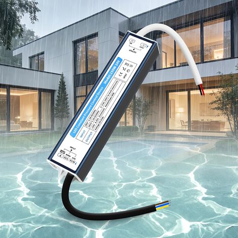 LED Transformateur 220V 24V 150W 6,25A Extérieur Etanche IP67, Alimentation LED Driver 24V 150W Ultra Fin LEDs Transfo Alimentation à Découpage Convertisseur De Tension AC à DC Pour LEDs (1/5)