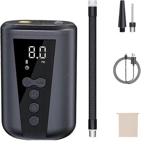 Pompe à air numérique avec lumière LED, gonfleur sans fil, compresseur d'air (1/5)