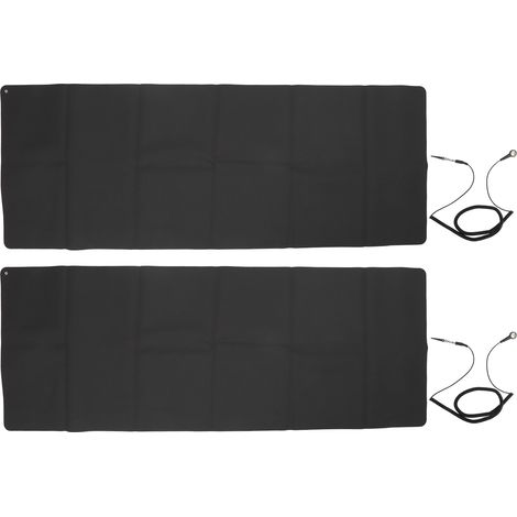 Tapis de mise à la terre 2 pièces en PU souple anti-stress, réduction inflammation, 180x68cm avec câble 5m, matelas de relaxation (1/5)
