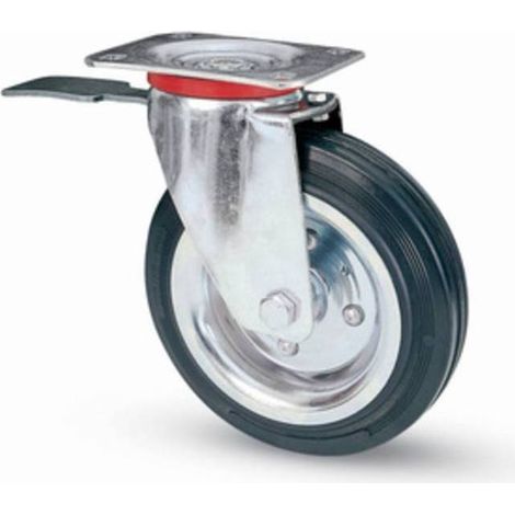 RUOTA INDUSTRIALE D 150 GOMMA 80BIS PIASTRA GIR FRE