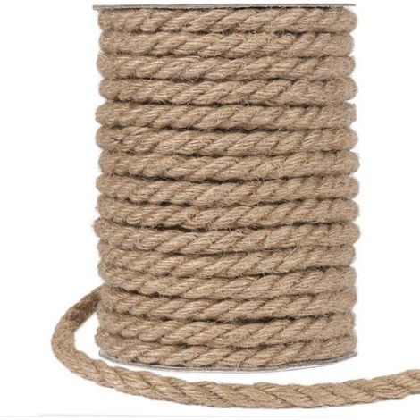1 Rouleau Corde Jute, 10mm Diamètre, 15m Longueur, Fibre Naturelle, Jardinage Bricolage Décoration (1/5)