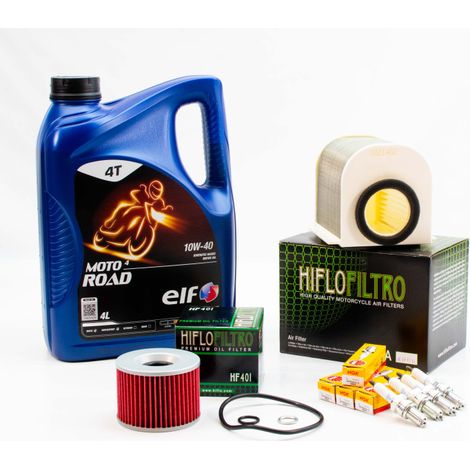 Kit Révision Filtres Bougies pour YAMAHA XJR 1300 SP de 1999 à 2002 - ELF MOTO 4 ROAD 10w40 4L