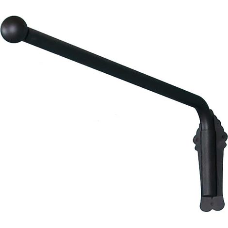 Tringle à Rideau de Fenêtre Robuste avec Embouts - 40 kg - En Métal - Diamètre : 25 mm - Noir - 120 cm - Finition Poudre d'Or Cuit au Four - Résistant à la Rouille (1/5)