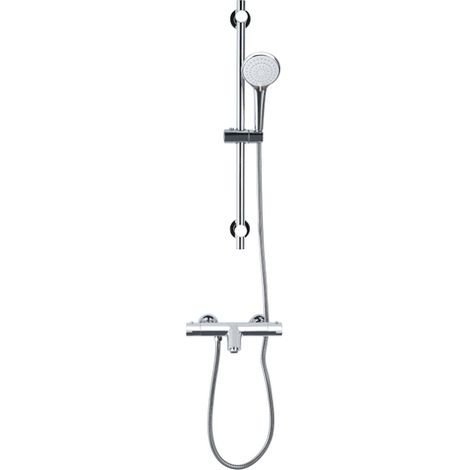 Adema Sparkle 2.0 Ensemble de bain - robinet de baignoire thermostatique - barre de douche 70 cm - douchette ronde - flexible de douche métallique - (1/5)