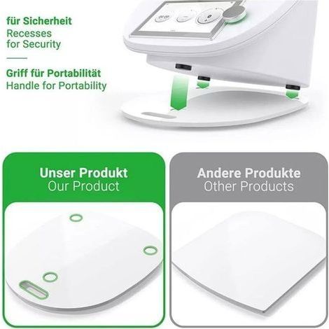 Schiebebrett für Thermomix TM6 und TM5, Acryl-Schiebebrett für Thermomix, stabil und leicht zu bewegen, Thermomix-Zubehör, schwarz (1/3)