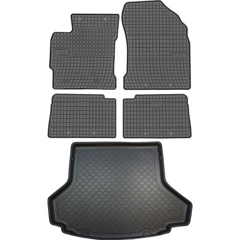 Toyota Auris II Kombi de 07.2013 a 12.2018 SET - Alfombrillas de goma para coche + alfombrilla para maletero (1/5)