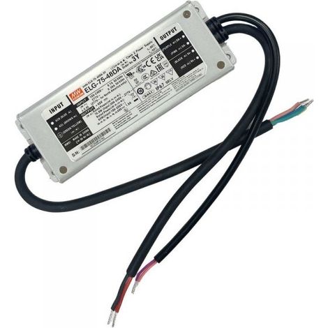 MW MEAN WELL ELG-75-48DA-3Y Alimentatore Dimmerabile DALI IP67 75W 48V 1,6A Input 220V e 110V