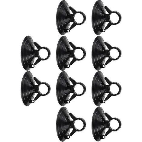 Lot de 10 ventouses pour pare-soleil de voiture, forte adhérence, faciles à installer, noir brillant (1/3)