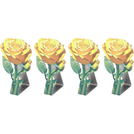 Pinzas para mantel inoxidables con estampado floral en acero inoxidable con detalles artísticos de rosas. (1/5)