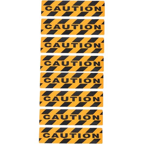 Filiyano-Lot de 8 autocollants de signalisation extérieure, ruban adhésif antidérapant, autocollant givré, signalisation de passage piétonnier, bande (1/5)