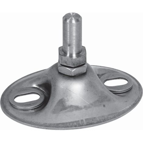 Deco Fer Forge – Crapaudine réglable inox 2 dimensions – Axe Ø12mm – Platine 90x70mm avec perçage oval – Réglable latéral 20mm et longitudinal 10mm