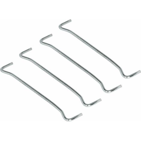 Lot de 4 taquets suédois en acier nickelé pour fixation invisible – Ø 5mm – Longueur 224mm – Capacité 20kg par pièce (1/2)