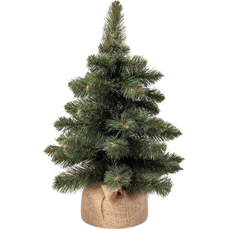 Albero di Natale Artificiale 45cm - Base Juta, Verde