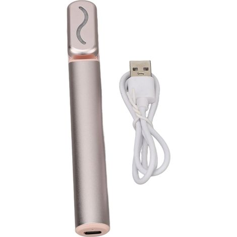 Baguette massage oculaire chauffante RF anti-fatigue, stylo microcourant liftant anti-cernes, or rose. (1/5)