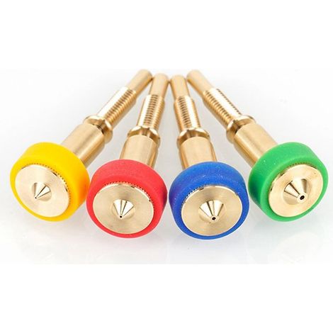 Lot de 4 buses bimétalliques en laiton et titane pour extrudeuse, diamètre 0,6 mm. (1/5)