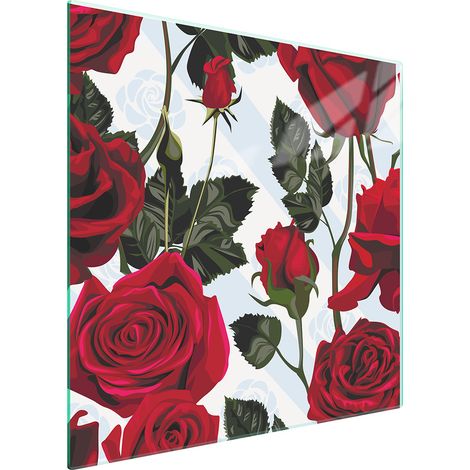 PLACA PROTECTORA DE VIDRIO PARA ESTUFA 50x52 ROSES (1/5)