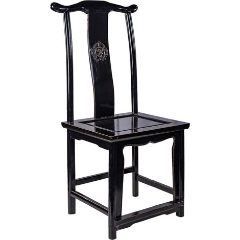 Silla de madera negra 49x42x119/48 (1/5)