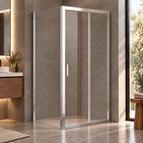 Duschkabine 65x105 cm Höhe 200cm rechteckig aus transparentem, gehärtetem Glas – FRASCIO
