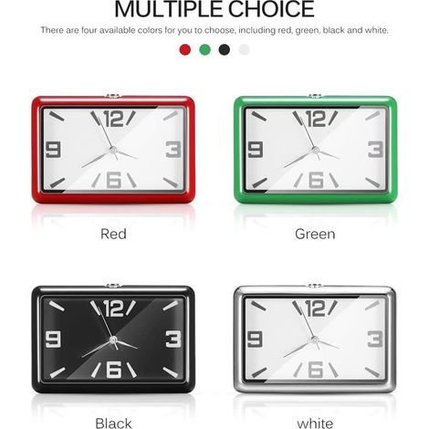 Horloge de voiture miniature autocollante numérique intérieure, accessoire cadeau pour voiture (1/3)