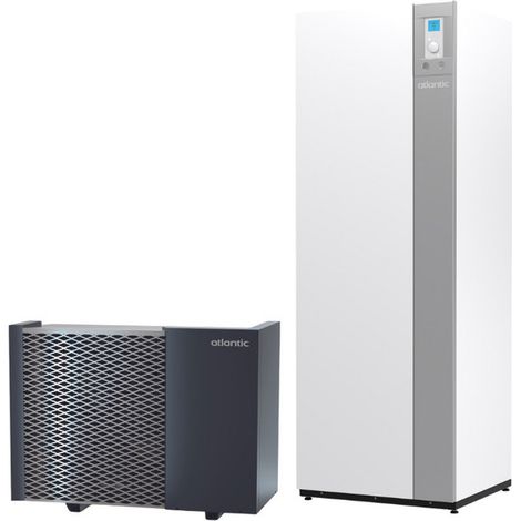 Atlantic – Pompe à chaleur air/eau monobloc 9 kW A+++ – Efficacité 175% à 35°C – Ballon 190L intégré – ATLIXTRAMDUO9M