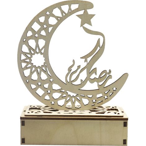 Luminaire de Table en Forme de Lune Ramadan, Décoration LED pour Fêtes Musulmanes à la Maison (1/5)