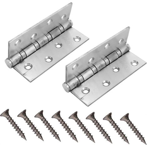 2 charnières de porte en acier, 4 pouces d'épaisseur. (1/5)