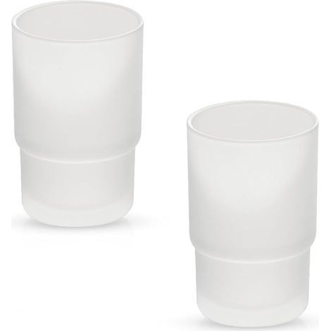 Gobelet à Dents Ø 6,7 cm 2 Pièces Verre Satiné (1/5)