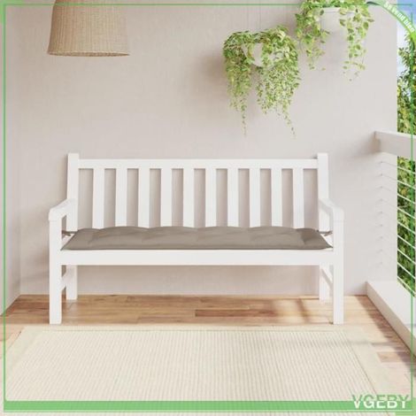 361610 Coussin de banc de jardin taupe 150x50x7 cm tissu oxford (1/5)