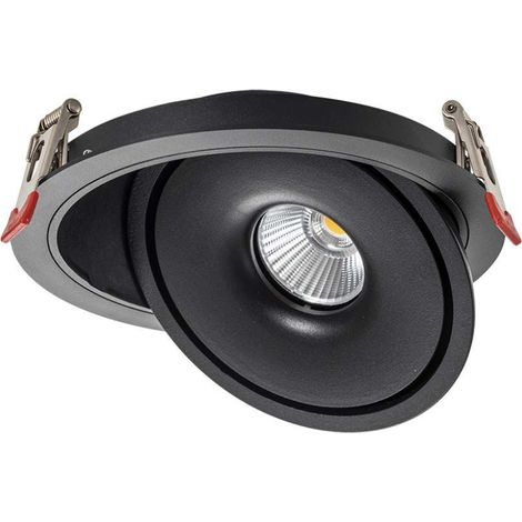 V-TAC Faretto LED COB da Incasso Rotondo 12W 12043mm Colore Nero 3in1