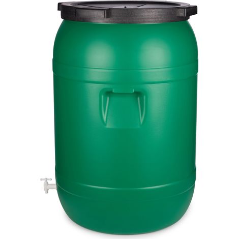 Garronda Weithalsfass 250 Liter Futtertonne mit Deckel ohne Dichtung– BPA-freier HDPE Futterbehälter für Wasser, Lagerung, Tierfutter, Sauerkraut und Gurken GD-0142