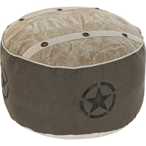 Baumwolllederbodenkissen 50x50x34 000 Gr, Sternwatteledermaterial mehrfarbiger Farbfamilie Pufe / Bodenkissen Details (1/4)