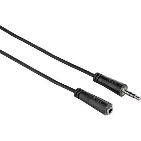 Hama Audio-Verlängerungskabel 5m, 3,5mm Klinke, Schwarz