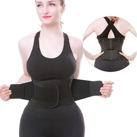 Ceinture De Soutien Lombaire - Ceinture De Remodelage Du Taille En Néoprène Avec 4 Barres Flexibles - Pour Sport Et Port Quotidien - Taille Unique (1/5)