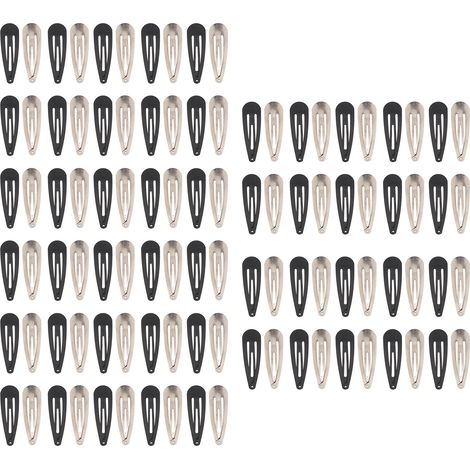 100 Pièces Barrette à Cheveux à Pression Métal Renforcé 2.0 Pouces Longueur Élastique Sécuritaire pour Femmes Filles Création DIY (1/5)