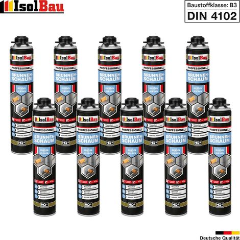 Brunnenschaum 10 x 750ml Bauschaum Pistolenschaum Montageschaum IsolBau (1/5)