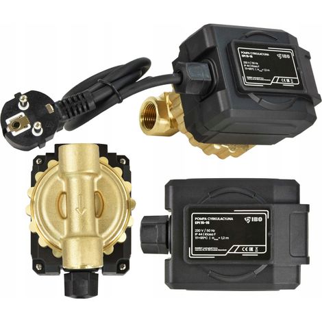 Pompe de circulation EPI DN15 1/2" – Économie d'énergie – Faible niveau sonore 43 dB(A) – Pour eau potable – Débit 8,33 l/min – IBO (1/5)