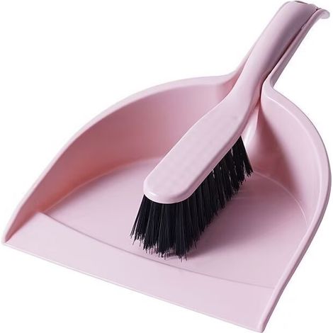 Ensemble Pelle et Balayette à Main - Poussière et Ramasse-miettes - en Plastique Recyclé - Rose (1/2)