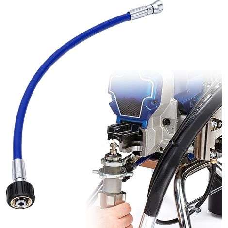 Tuyau latéral de pompe à piston pour pistolet à peinture sans air de 0,5 pouce, raccord 24W830 compatible avec les modèles Graco 390PC, 395PC, 490PC, 495PC et 595PC. (1/5)