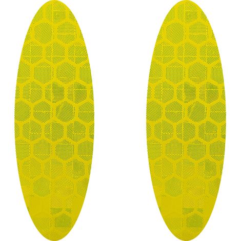 Adesivi Rifrangenti Ovali 2 Pz - Colore: GIALLO