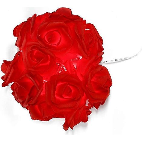 Valentinstag-Blumen-Lichterkette, Blumenlicht, batteriebetrieben mit 8 Modi, Fernbedienung und (1/5)