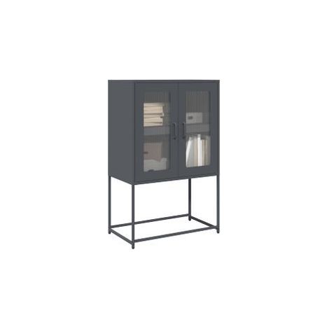 Buffet haut anthracite 68x39x107 acier (1/5)