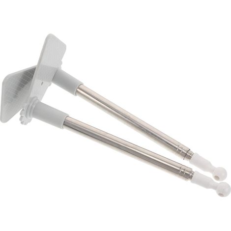 2 Pièces Supports d'Extension Télescopiques pour Moustiquaire, Argent, Acier Inoxydable et Plastique, Forte Capacité de Charge pour Moustiquaire Dôme, Appartement en Location (1/5)