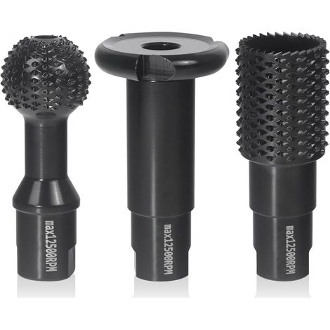 Juego de 3 fresas para madera: discos de amoladora para tallar madera, fresas rotativas, gubias y cinceles para amoladoras 115/125 - Herramientas de corte y carpintería (1/4)